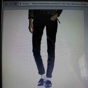 G-STAR BLACK JEANS MIDGE CODY MID SKINNY SZ.25X32